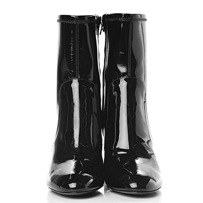 Louis Vuitton Patent Silhouette Ankle Boots 37.5 Black 2 of 9