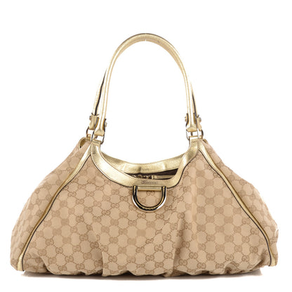Gucci Monogram Large D Gold Hobo Metallic Gold 1 of 9