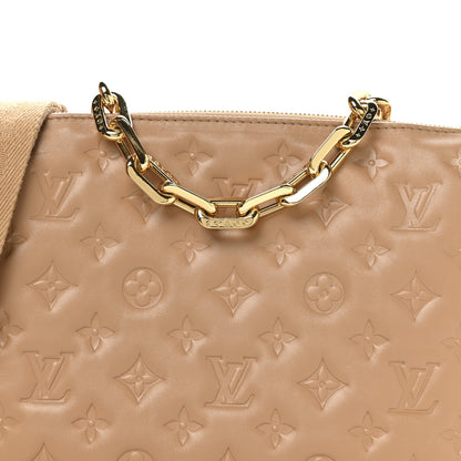 Louis Vuitton Lambskin Embossed Monogram Coussin PM Camel 7 of 10