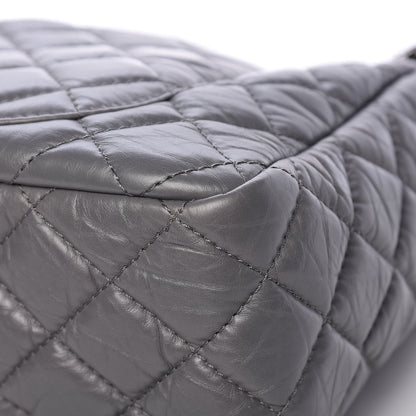 Chanel Aged Calfskin Quilted Large Reissue Camera Case Grey 12 of 20