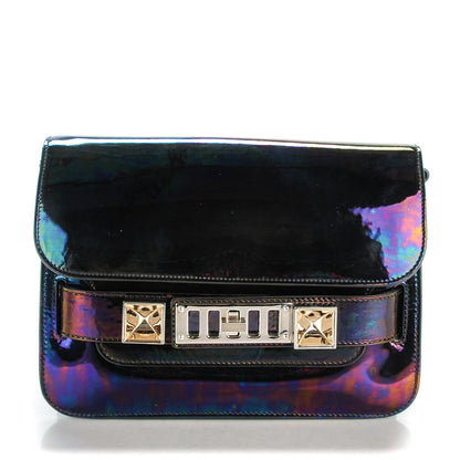 Proenza Schouler Holographic Patent Mini PS11 Classic Shoulder Bag Oil Slick 1 of 6