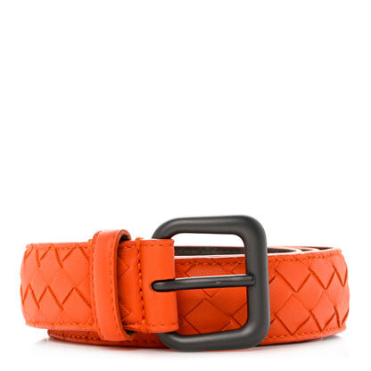 Bottega Veneta Nappa Intrecciato Belt 90 36 Orange 1 of 5