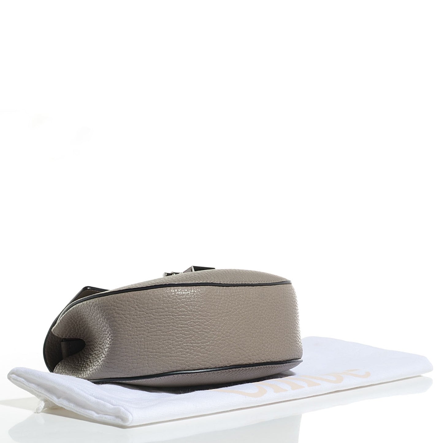 Grained Lambskin Mini Drew Shoulder Bag Motty Grey