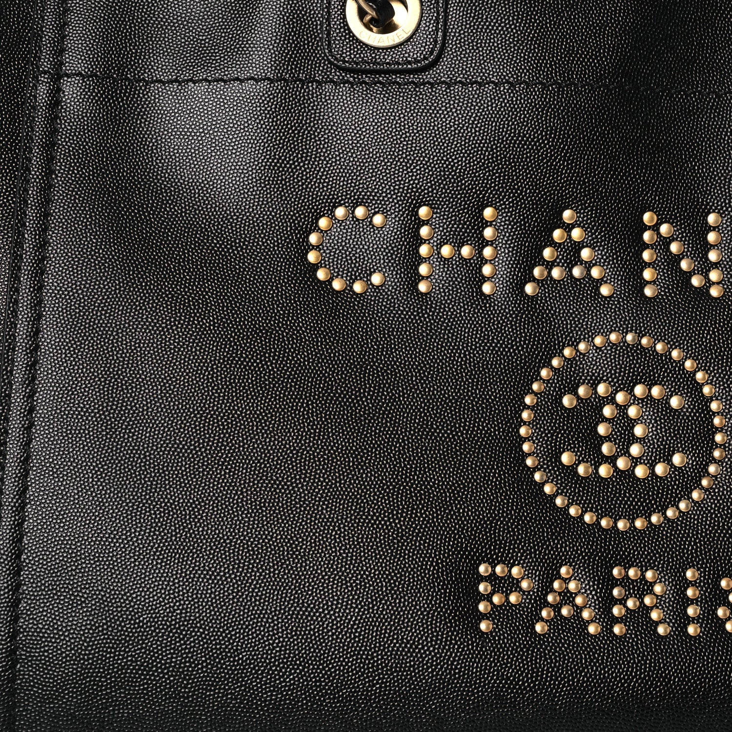 Chanel Caviar Medium Studded Deauville Tote Black 9 of 14