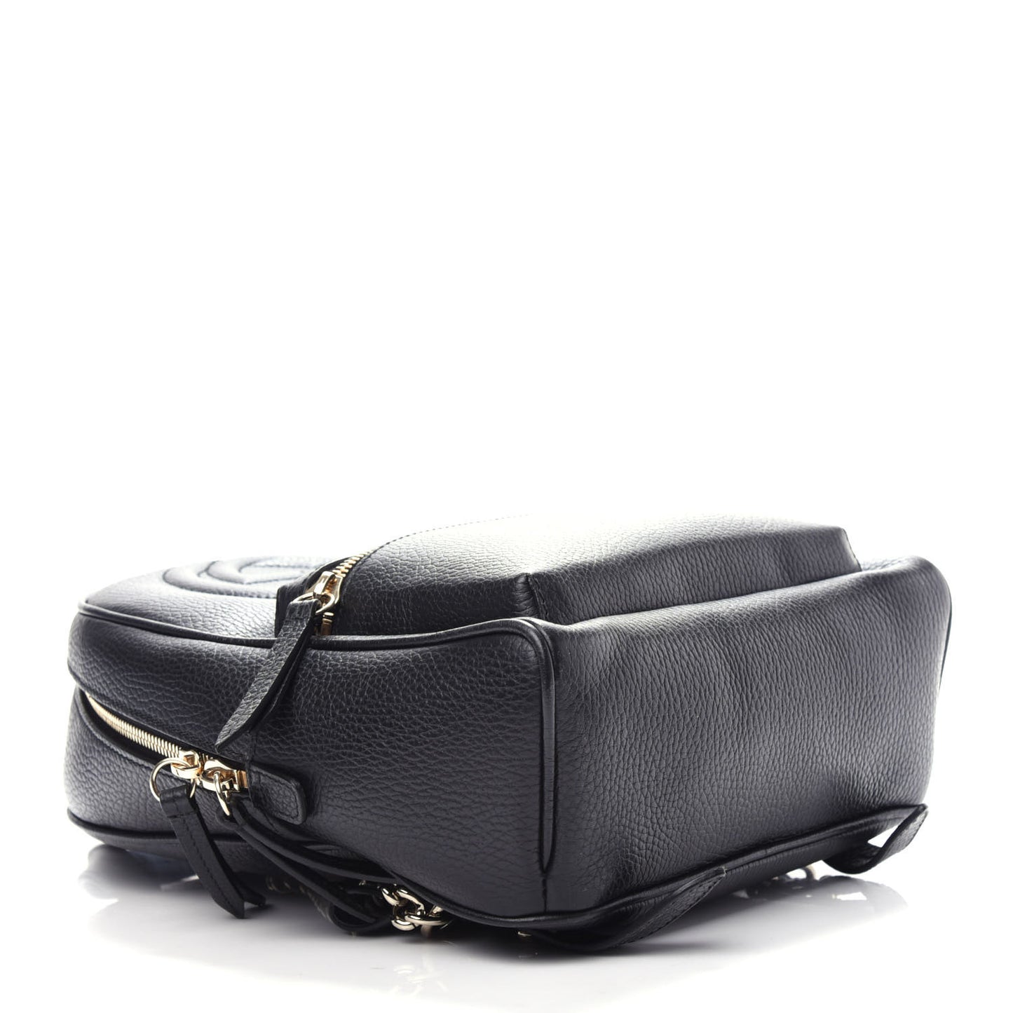 Pebbled Calfskin Soho Chain Backpack Black