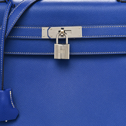 Hermes Epsom Candy Kelly Retourne 35 Bleu Electrique Mykonos 9 of 11