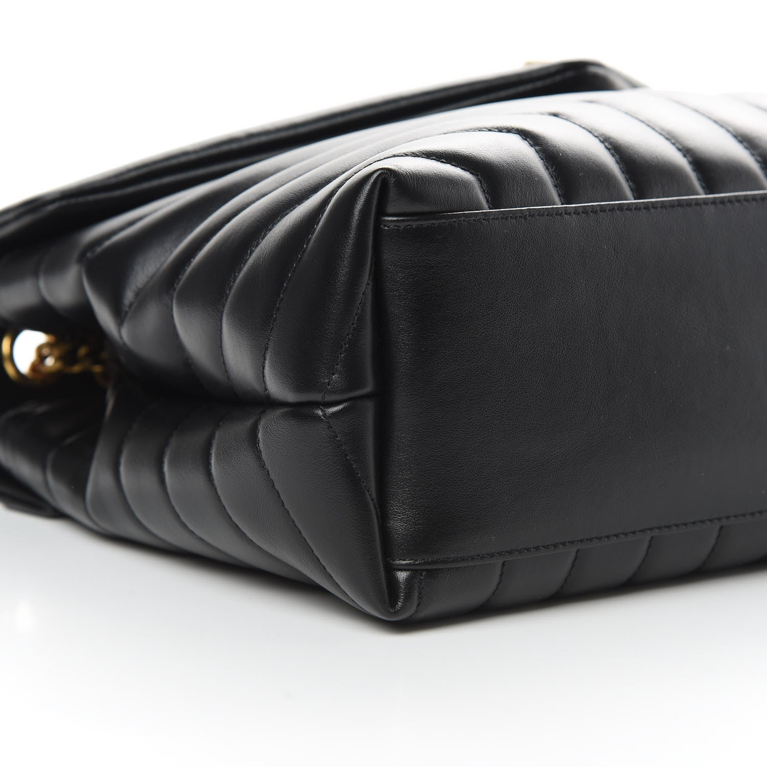 Saint Laurent Calfskin Y Quilted Monogram Medium Loulou Chain Satchel Black 9 of 10