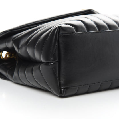 Saint Laurent Calfskin Y Quilted Monogram Medium Loulou Chain Satchel Black 9 of 10