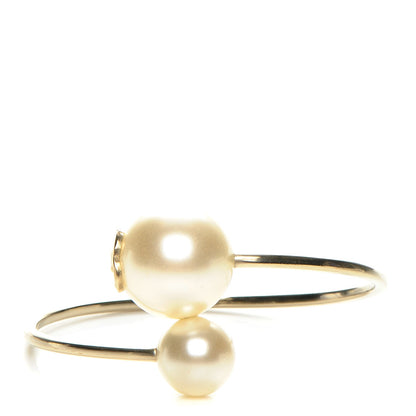 Chanel Double Pearl Cuff Gold 1 of 5