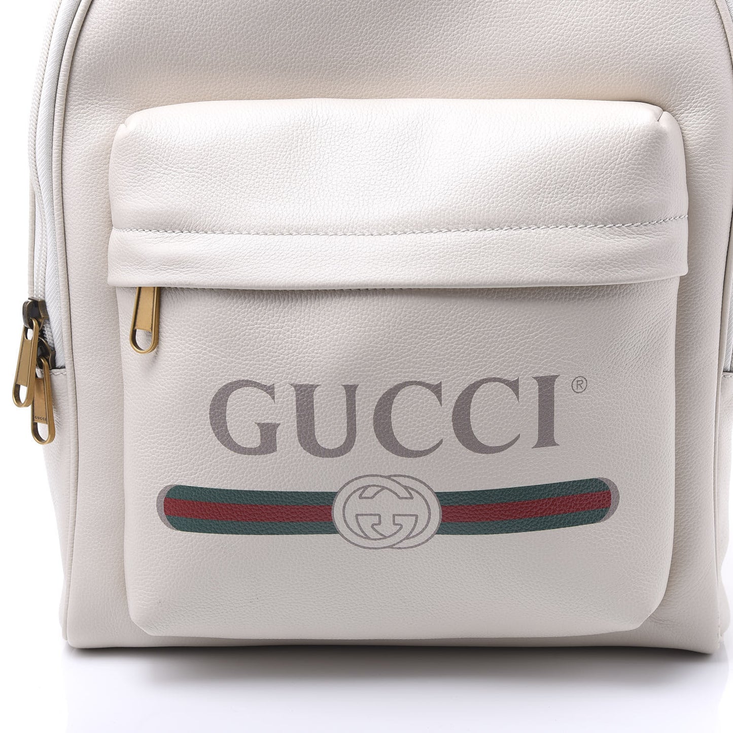 Calfskin Logo Day Backpack Mystic White
