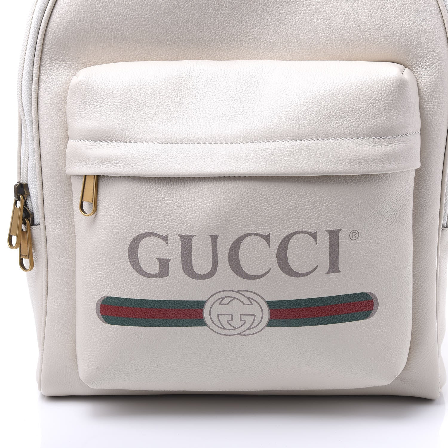 Gucci Calfskin Logo Day Backpack Mystic White 7 of 10