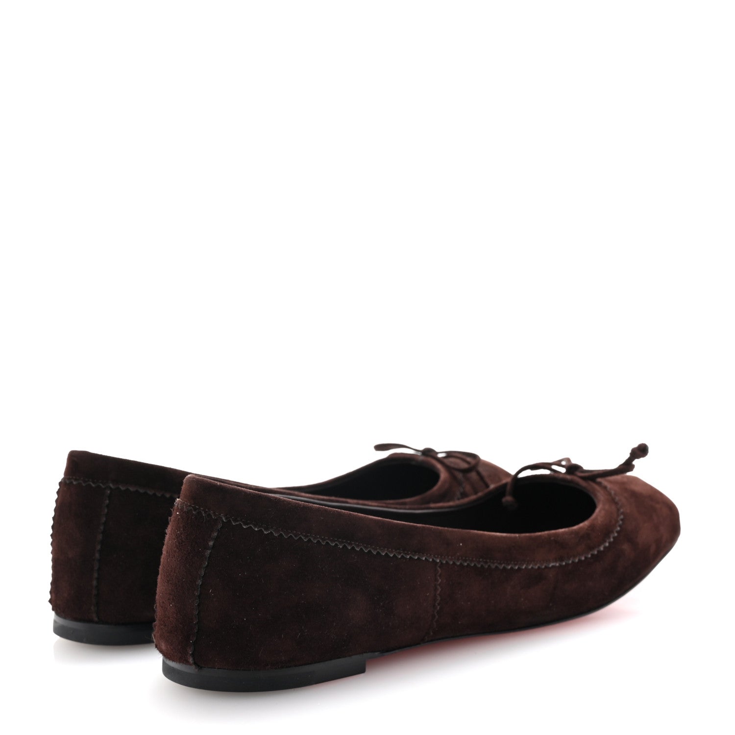 Christian Louboutin Veau Velours Mamadrague Flats 40 Espresso 5 of 9