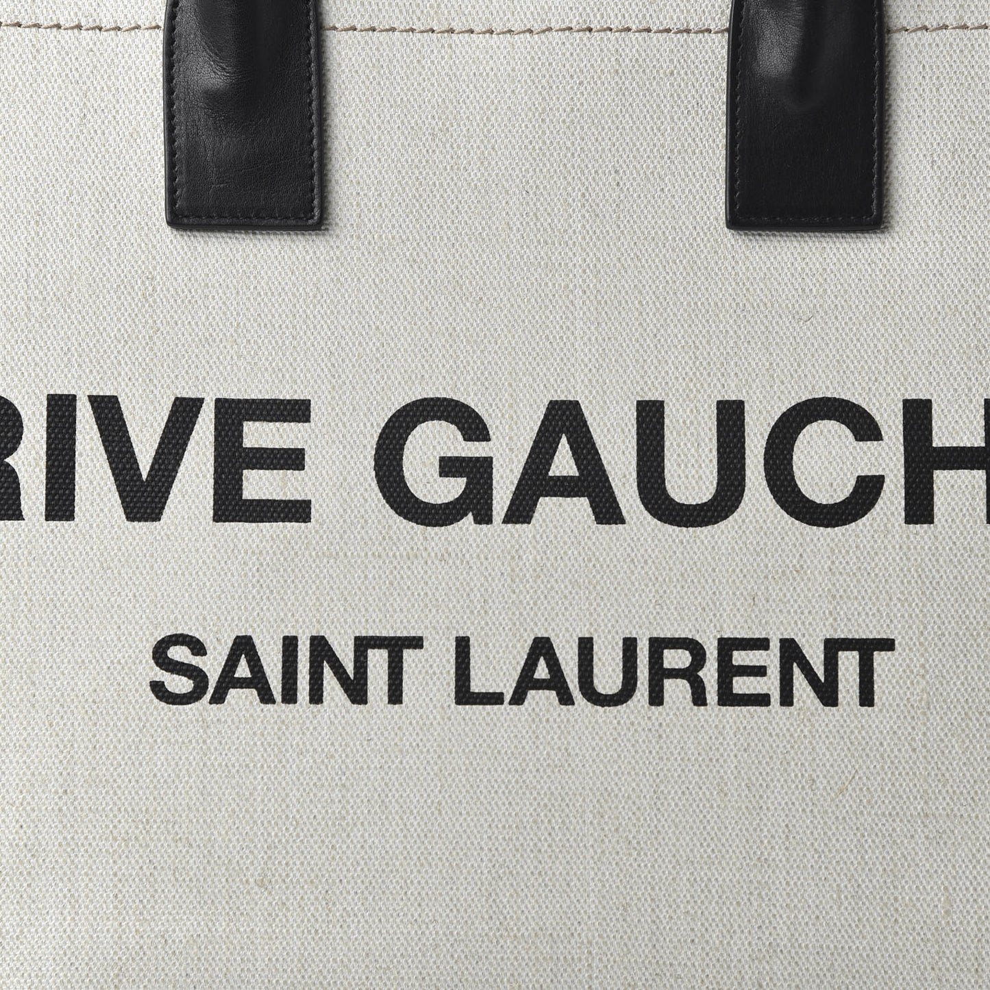 Linen Calfskin Rive Gauche Tote Optic White