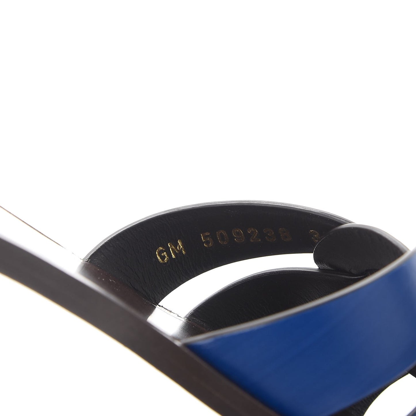 Calfskin Nu Pied 05 Slide Sandals 37 Blue Majorelle