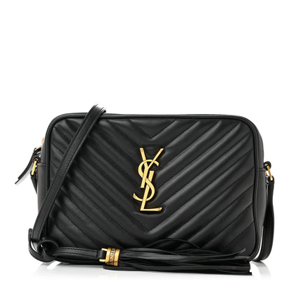 Saint Laurent SAINT LAURENT Calfskin Matelasse Monogram Lou Camera Bag Black 1 of 11