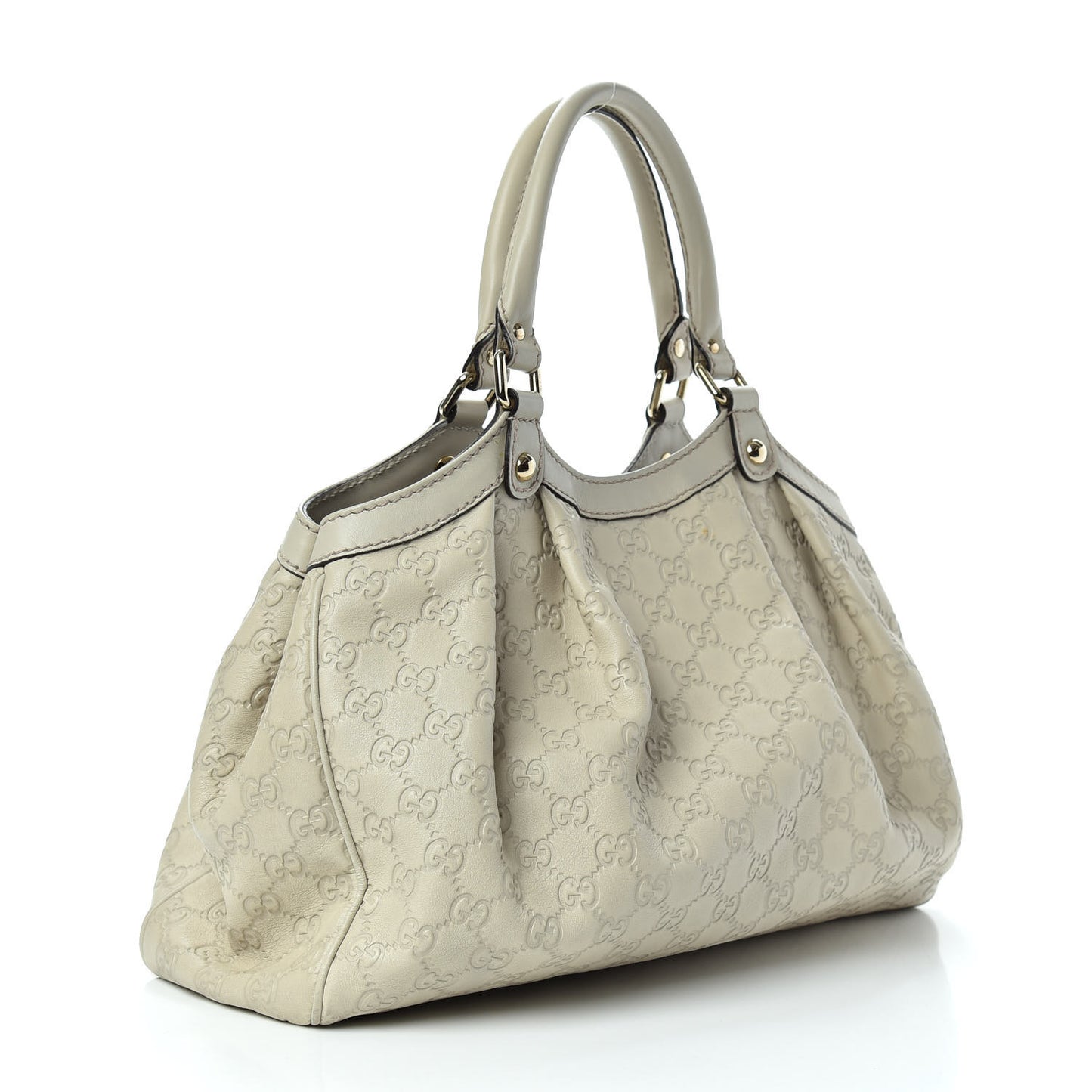 Guccissima Medium Sukey Tote Mystic White