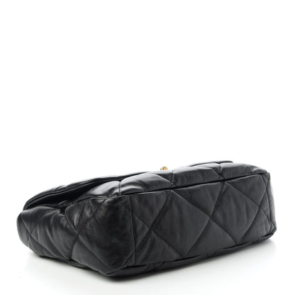 Chanel Lambskin Quilted Maxi Chanel 19 Flap Black 4 of 10