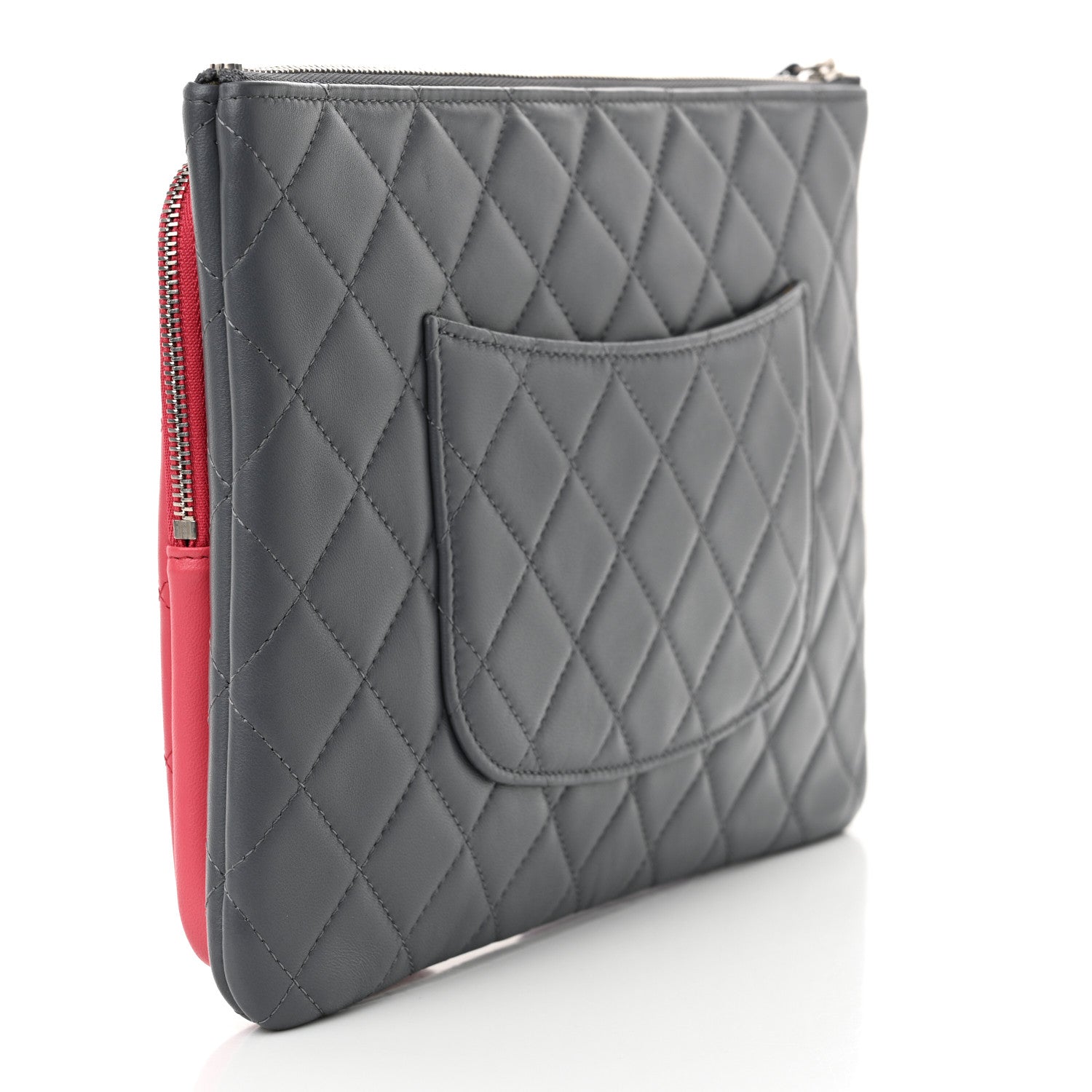 Chanel Lambskin Quilted Zipped Multi Pouch 3 of 11