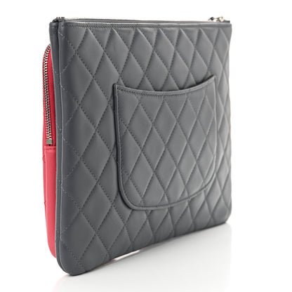 Chanel Lambskin Quilted Zipped Multi Pouch 3 of 11