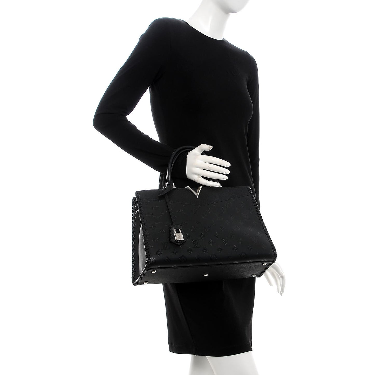 Monogram Cuir Plume Very Zipped Tote Black