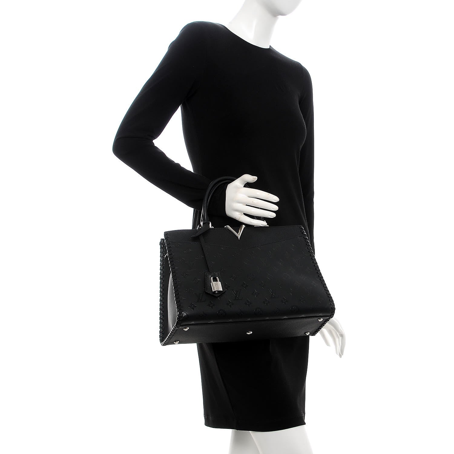 Louis Vuitton Monogram Cuir Plume Very Zipped Tote Black 2 of 9