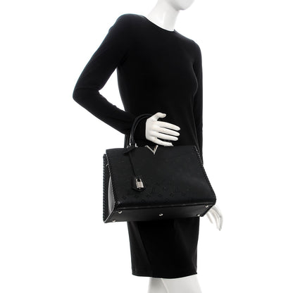 Louis Vuitton Monogram Cuir Plume Very Zipped Tote Black 2 of 9