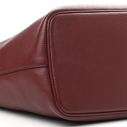 Salvatore Ferragamo Calfskin Medium Gancini Tote Burgundy 8 of 9