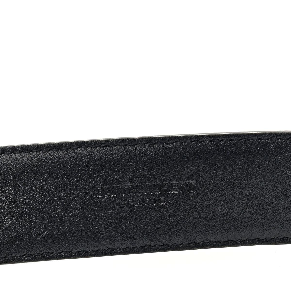 Saint Laurent Suede Monogram Square Buckle Belt 95 38 Tan Bronze 3 of 4