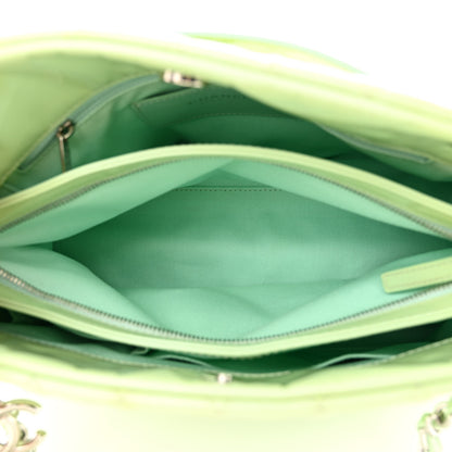 Chanel Patent Quilted Large Just Mademoiselle Bowling Bag Light Green 6 of 12