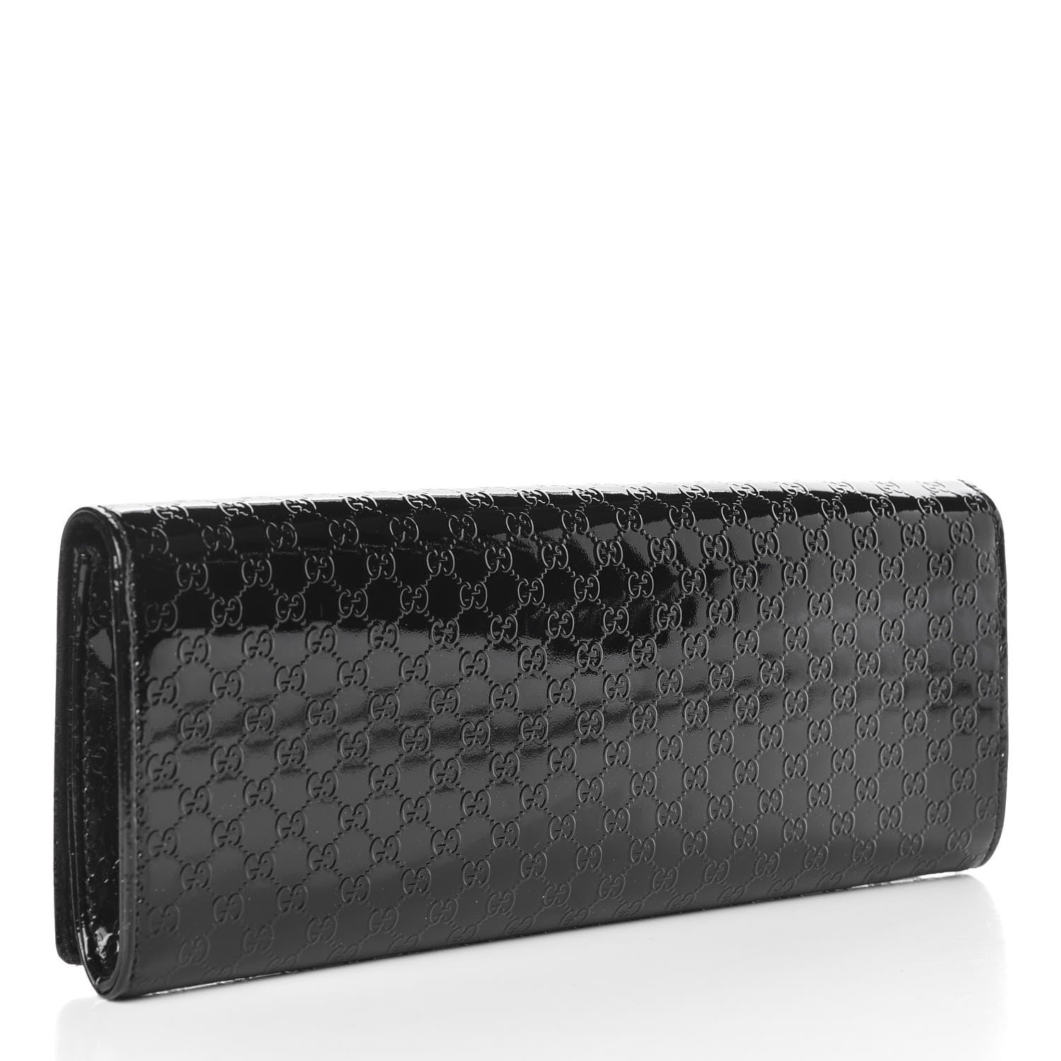 Gucci Patent Microguccissima Small Broadway Clutch Black 3 of 10