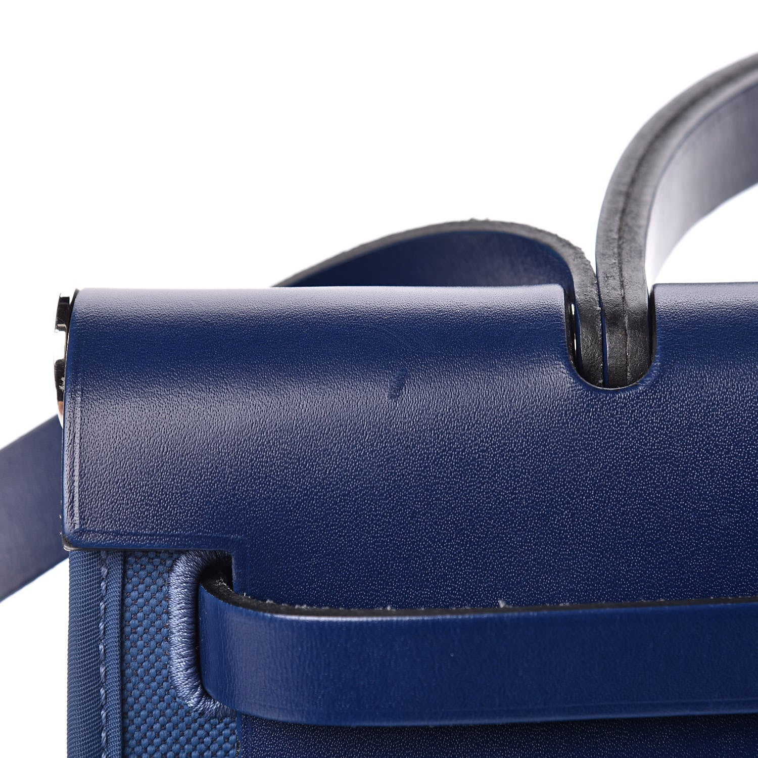 Hermes Vache Hunter Toile Herbag Zip 31 PM Bleu Brighton Bleu Saphir 12 of 16