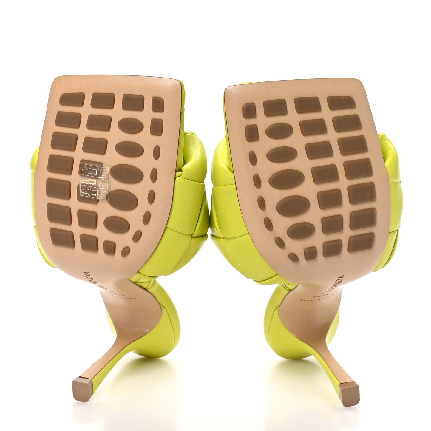 Nappa Maxi Intrecciato Lido 90mm Mule Sandals 38.5 Kiwi