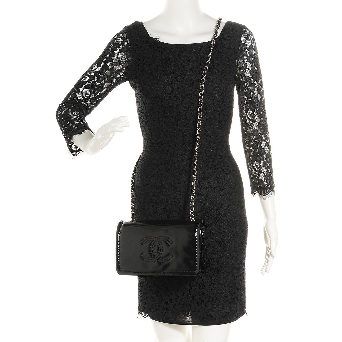 Vinyl Small Lipstick Flap Black
