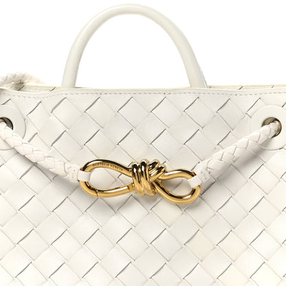 Bottega Veneta Nappa Intrecciato Small Andiamo Shoulder Bag White 7 of 9
