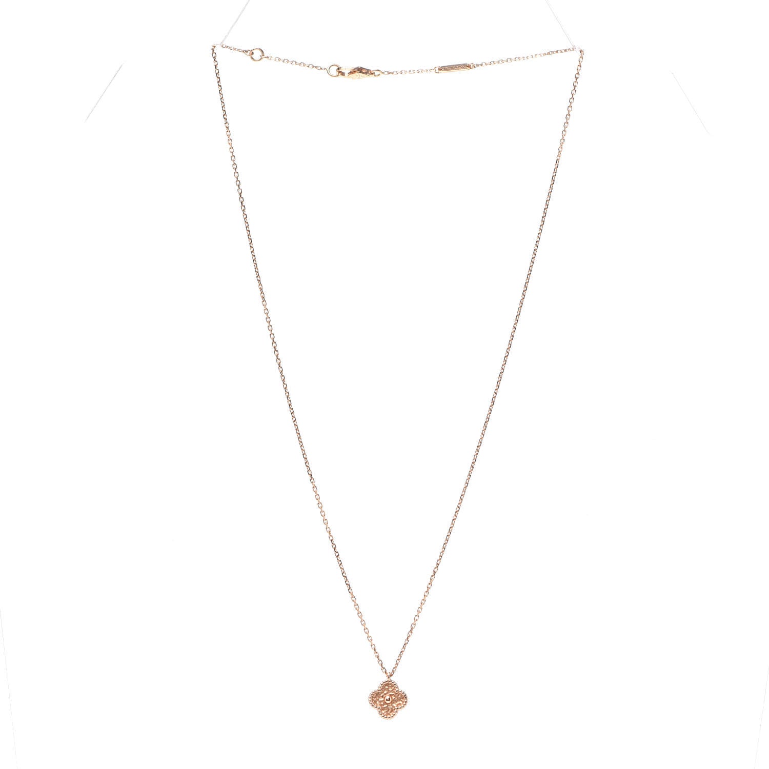 Van Cleef & Arpels 18K Rose Gold Sweet Alhambra Pendant Necklace 3 of 8