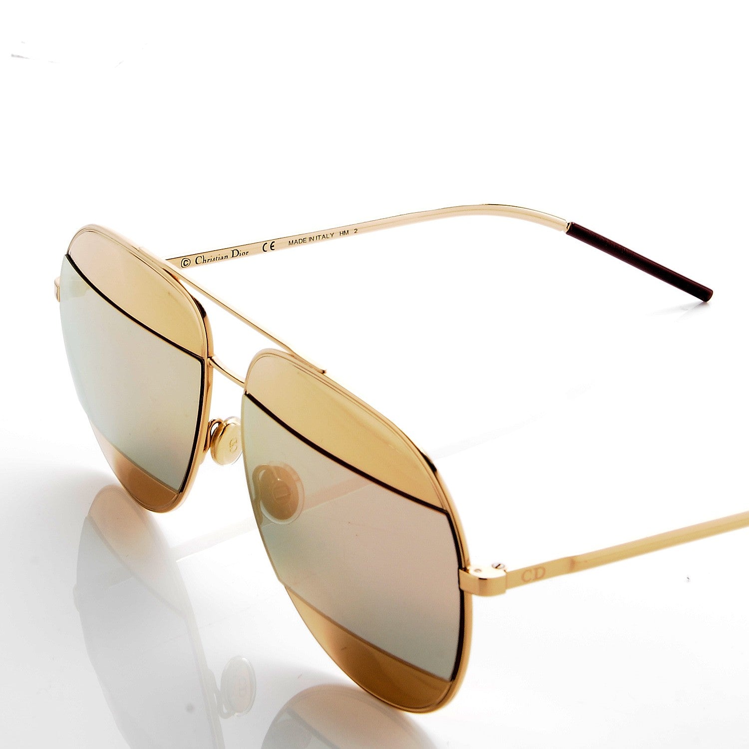 Christian Dior Split 1 Aviator Sunglasses Rose Gold 5 of 8