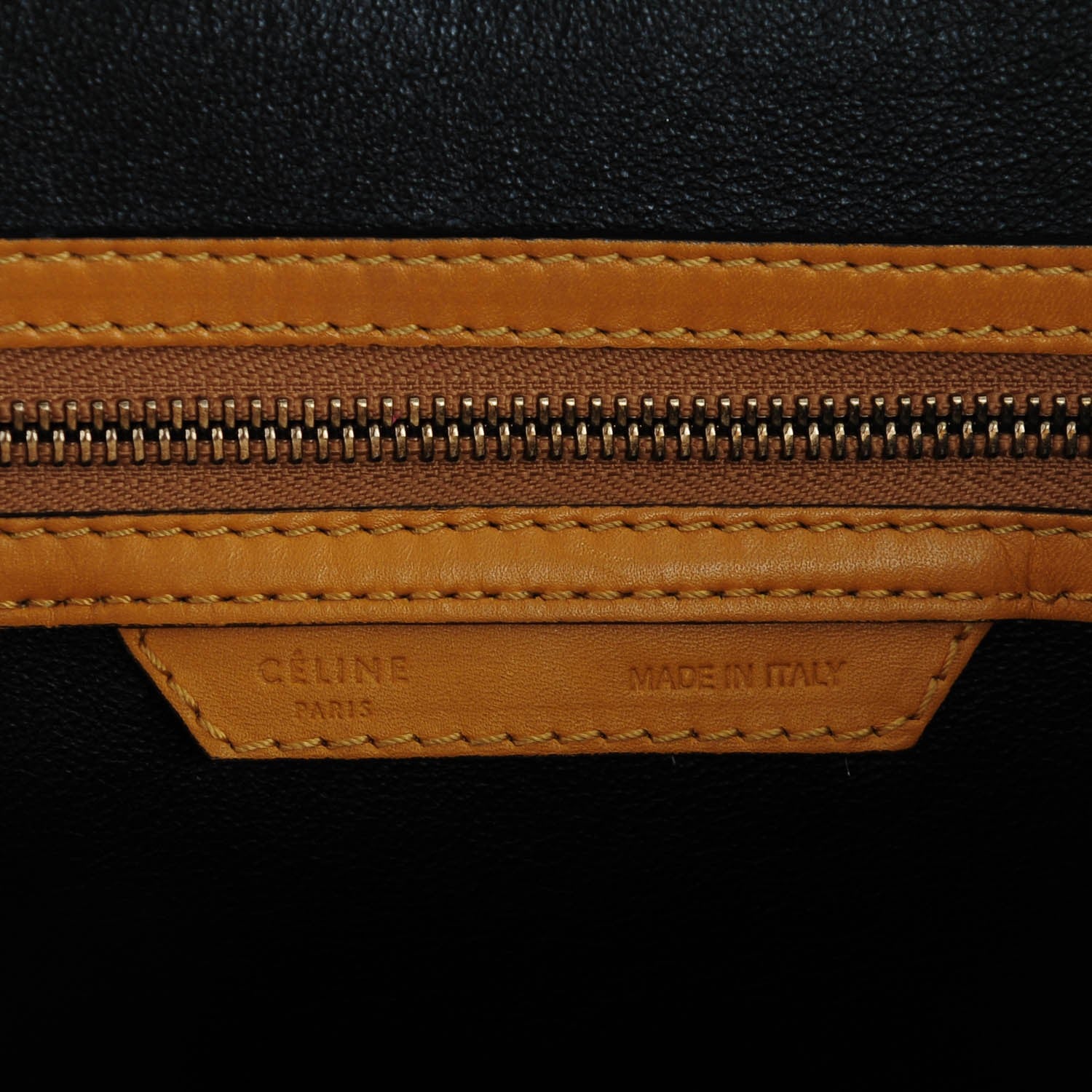 Celine Satin Calfskin Mini Bi-Color Luggage Amber 6 of 8