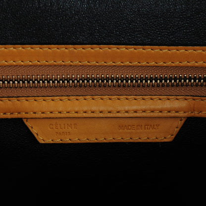 Celine Satin Calfskin Mini Bi-Color Luggage Amber 6 of 8