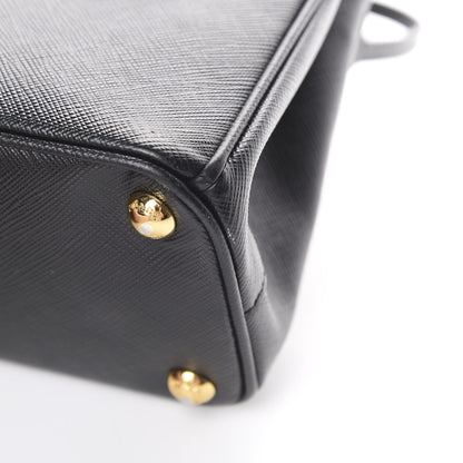 Prada Saffiano Lux Mini Galleria Double Zip Tote Black 15 of 15