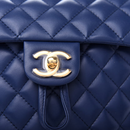 Chanel Calfskin Quilted Small Urban Spirit Backpack Navy 10 of 10