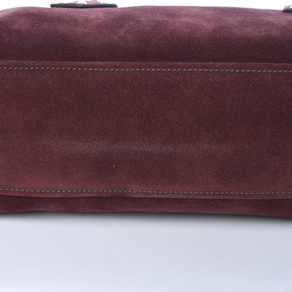 Prada Scamosciato Suede Foldover Pushlock Chain Satchel Prugna 14 of 18