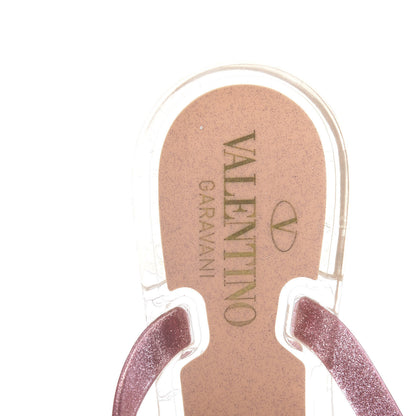 Valentino Garavani PVC Jelly Glitter Rockstud Bow Thong Sandals 36 Pink 6 of 8