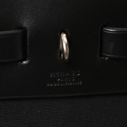 Hermes Toile Vache Calfskin Herbag 30 PM Ficelle Black 13 of 19