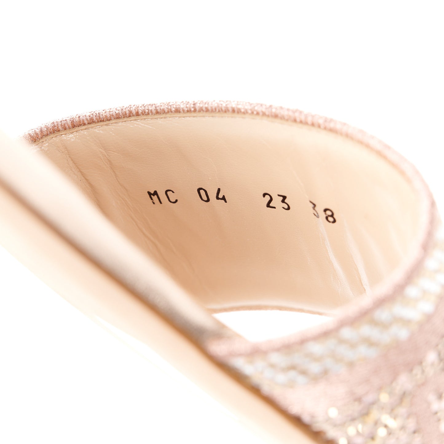 Canvas Crystal Embroidered Dway Slide Sandals 38 Rose Des Vents