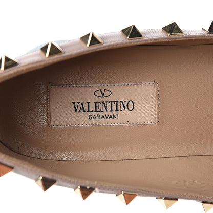 Valentino Garavani Patent Rockstud 70mm Wedges 38.5 Sky Sorbet Poudre 8 of 11