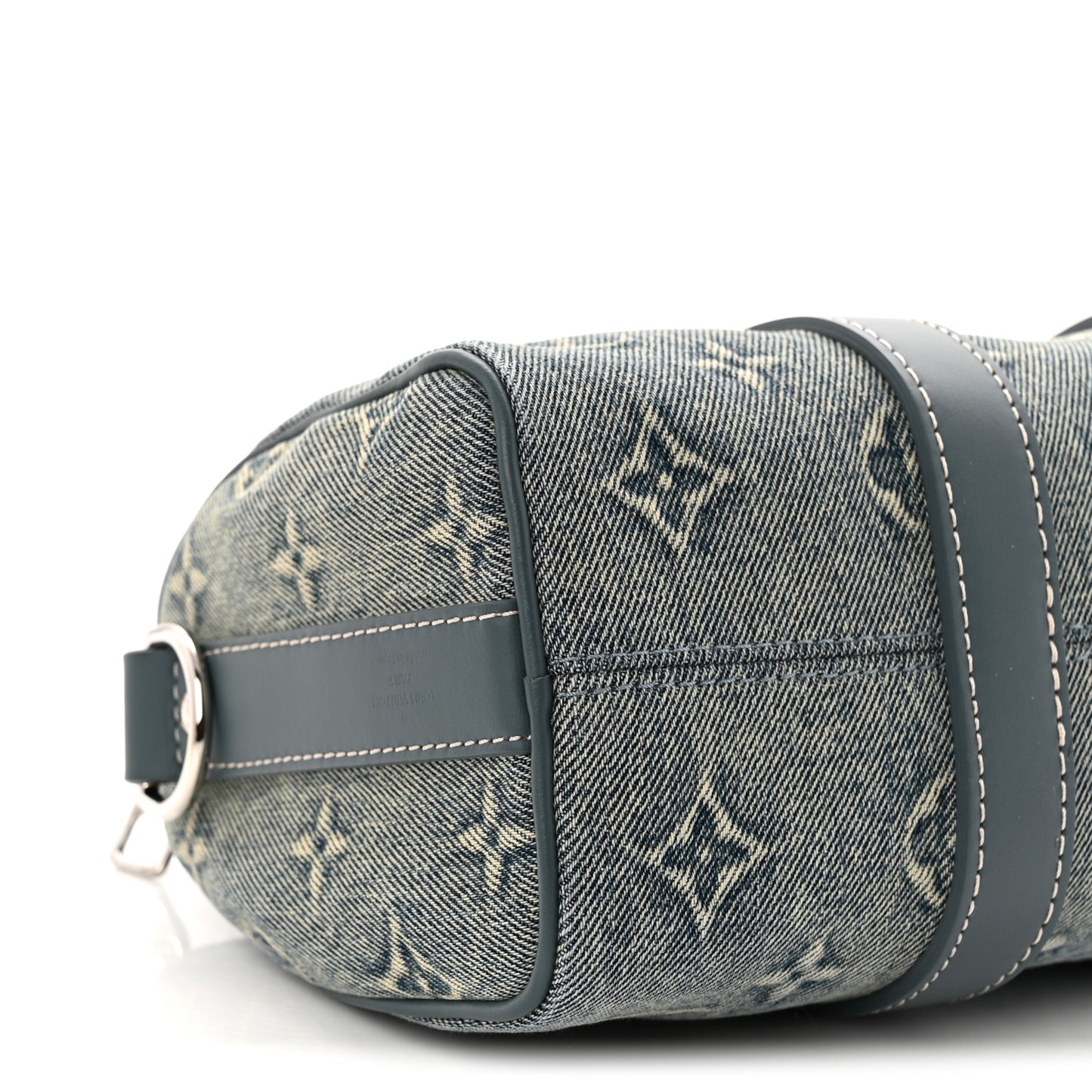 Monogram Washed Denim Keepall Bandouliere 25