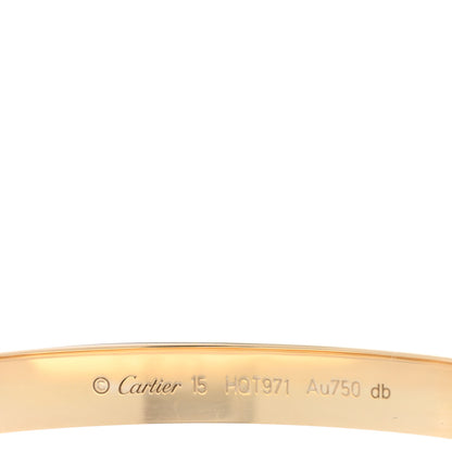 Cartier 18K Yellow Gold LOVE Bracelet 15 3 of 6