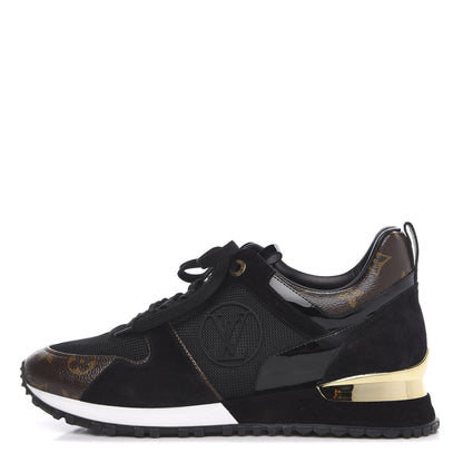 Louis Vuitton Suede Monogram Run Away Sneakers 40 Black 1 of 9