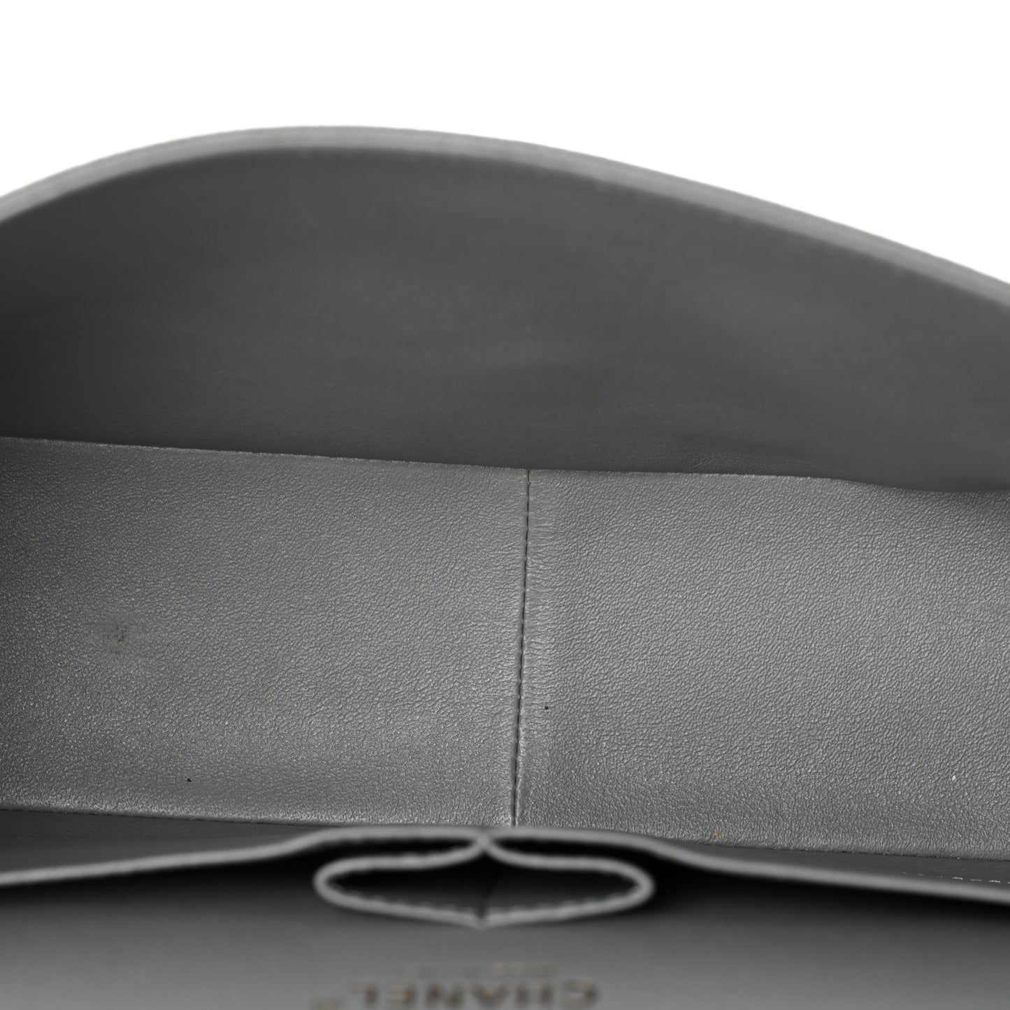 Caviar Quilted Jumbo Double Flap Grey