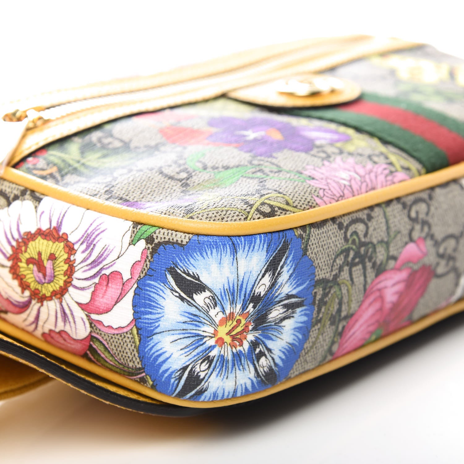 Gucci GG Supreme Monogram Flora Medium Ophidia Belt Bag Beige Multicolor Crop 6 of 9